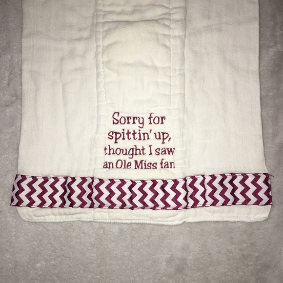 Bedding Msu Fan Ole Miss Rival Spit Rag Funny Baby Shower Poshmark